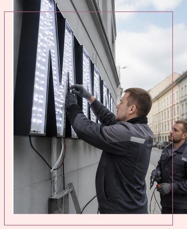 Изготовление и монтаж светодиодных LED вывесок в Котельниках